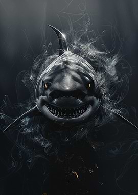 Shark in Black Smoke