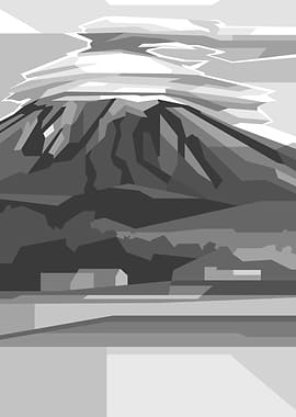 Gray Semeru Mountain