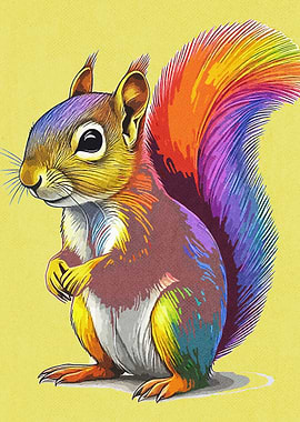 Squirrel colorful