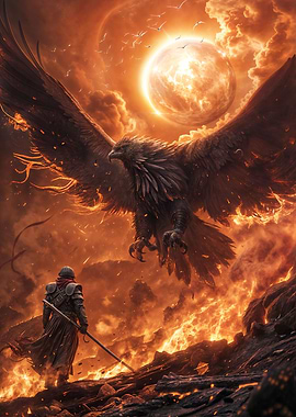 Fiery Battle with Phoenix