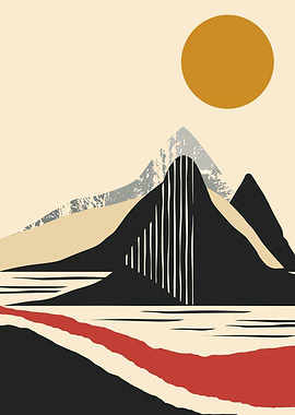 Abstract Earthy Landscape