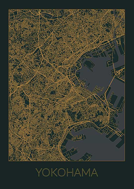 Yokohama Gray Orange Map