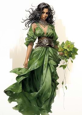 Gypsy Girl in Green