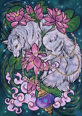 Lotus Flower Magical Kitsu