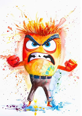Anger watercolor