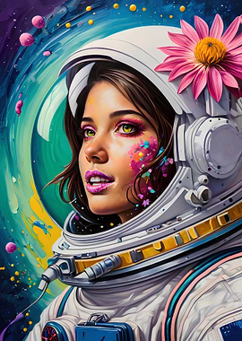 Beautiful Astronaut Woman