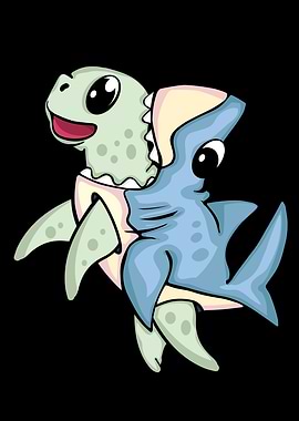 Cute Sea Turtle Gift Shark