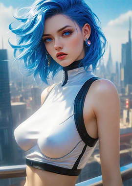 Sexy Cyberpunk Woman 08