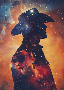 Cowboy Galaxy Silhouette