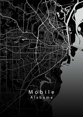 Mobile Alabama City Map