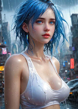 Sexy Cyberpunk Woman 07