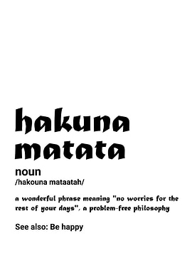 hakuna matata definition