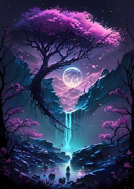 Japan Cherry Blossom Night