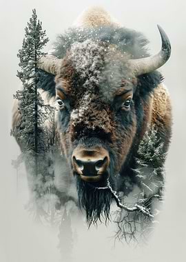 Bison portrait