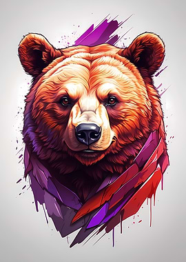 Vivid Bear Portrait