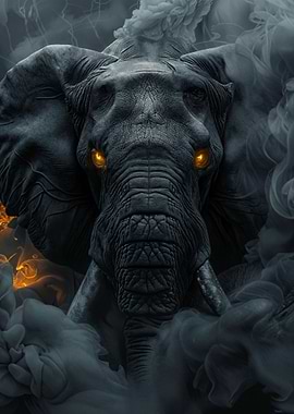 Elephant in Black Smoke