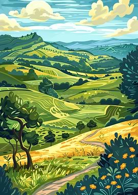 Colorful Pop Art Fields