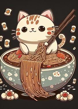 Cat Ramen Japan Food