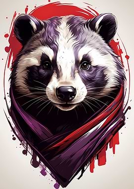Vivid Badger Portrait