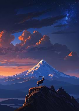 Ibex Goat Snow Mountain