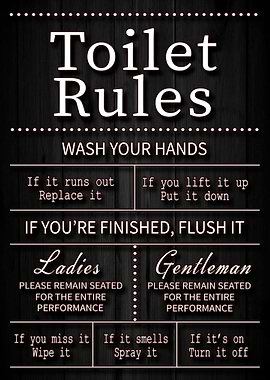 Toilet Rules Funny WC