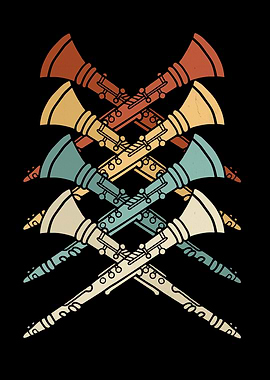 Retro Clarinet Player Gift