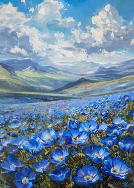 Landscape Nemophila Flower