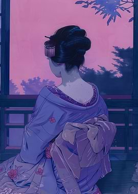 Geisha Japan Painting