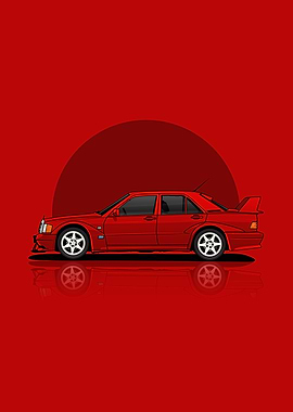 Mercedes Benz 190 EVO2 Red