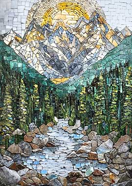 Mosaic Mountain Sunrise