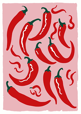 Chili Peppers Poster