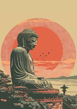 Kamakura Buddha on Moutain