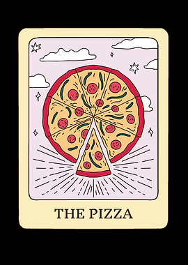Mystical Pizza Tarot Card