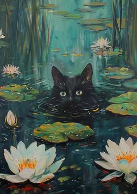 Cat Hiding Underwater