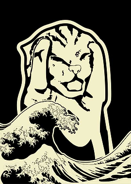 Screaming Cat KanagawaWave