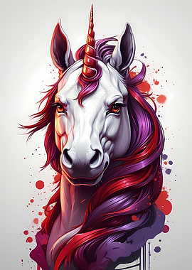 Vivid Unicorn Portrait