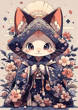Cat Kimono Japanese
