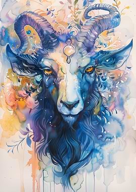 Capricorn in Watercolors