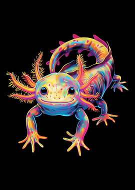 Axolotl Amphibian Pop Art