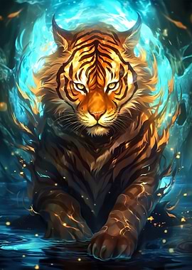 Dark Fantasy Magic Tiger