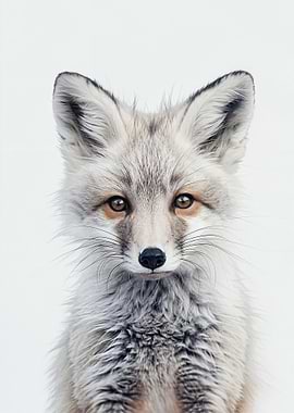 Cute Baby White Fox