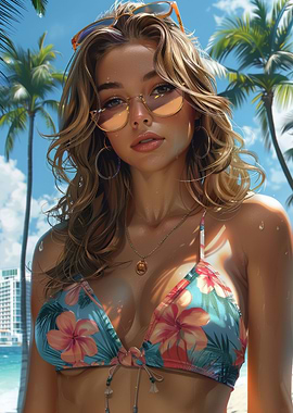 GTA Sexy Blonde Beach Girl