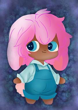 Bunny Girl with Pink Hair