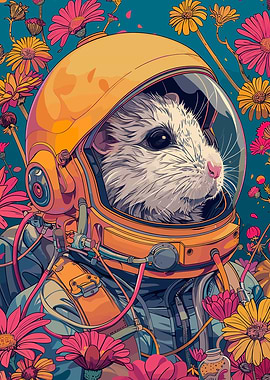 Astronaut Hamster Space