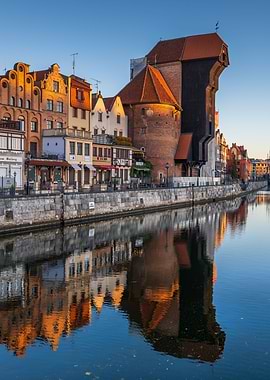 Sunrise In City Of Gdansk