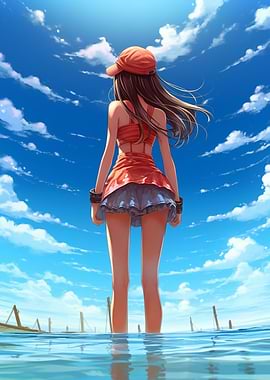 Sexy Anime Beach Girl