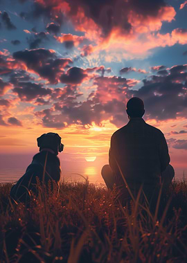 A Man With Dog In Mind