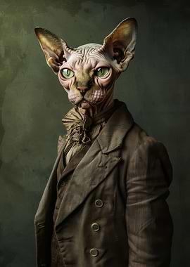 Dressed Sphynx Cat