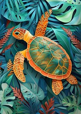 Turtle Flat Paper Craft