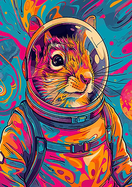 Astronaut Squirrel Space